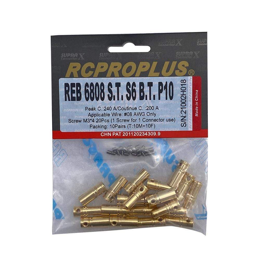 RCPROPLUS S6 BT Solder-less Connector 6mm (10M-10F) - HeliDirect