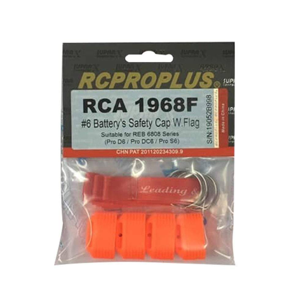 RCPROPLUS Supra X Battery Safety Cap W./ Flag For REB 6808 Pro D6/S6/DC6 - HeliDirect