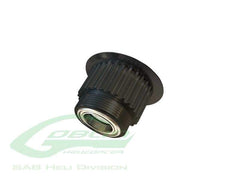 SAB Aluminum Engine Pulley 28T - Goblin Black Nitro - HeliDirect