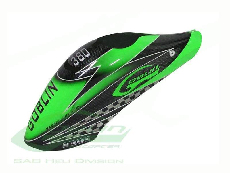 SAB Carbon Canopy - Green - Goblin 380 - HeliDirect