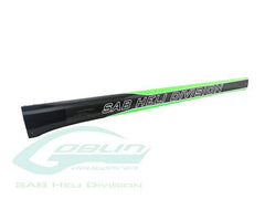 SAB Carbon Fiber Tail Boom Green/Carbon - Goblin Black Nitro/Thunder 700 - HeliDirect