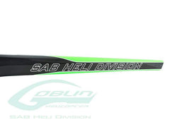 SAB Carbon Fiber Tail Boom Green/Carbon - Goblin Black Nitro/Thunder 700 - HeliDirect