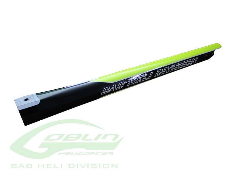 SAB Carbon Fiber Tail Boom Yellow/Black - Goblin 420 Sport - HeliDirect