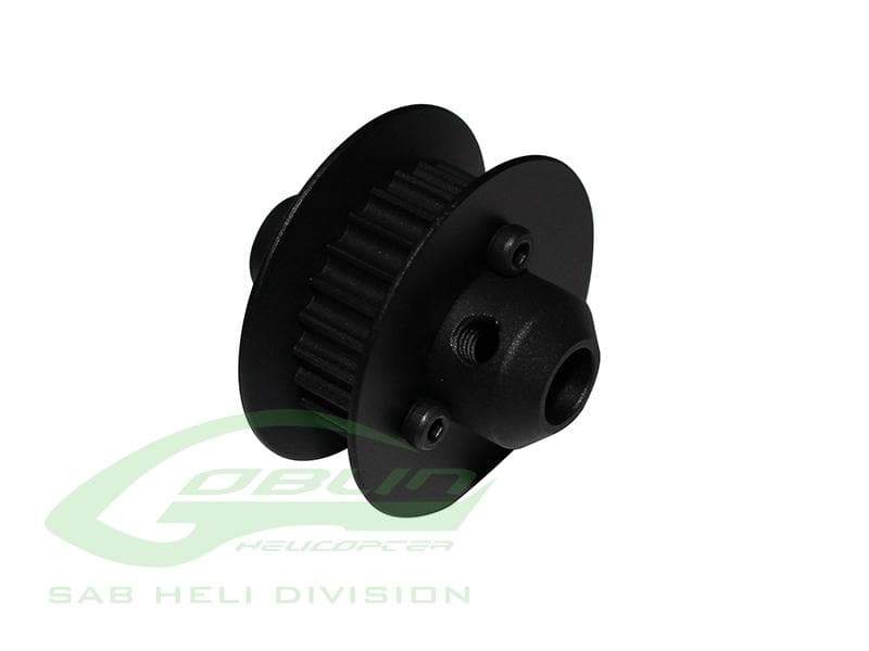 SAB Heavy Duty Tail Pulley 24T Black Matte for Goblin 770/770CO/Urukay/Goblin 700 KSE - HeliDirect