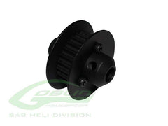 SAB Heavy Duty Tail Pulley 24T Black Matte for Goblin 770/770CO/Urukay/Goblin 700 KSE - HeliDirect