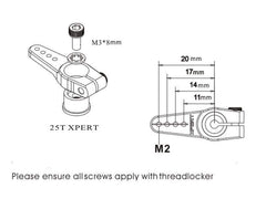 Xpert Servo Horn (25T) - HeliDirect