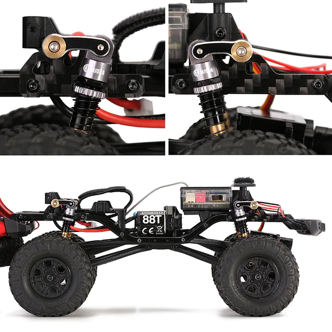 INJORA CNC Aluminum Flex Blades Suspension Travel Extension for 1/24 Axial SCX24 - HeliDirect