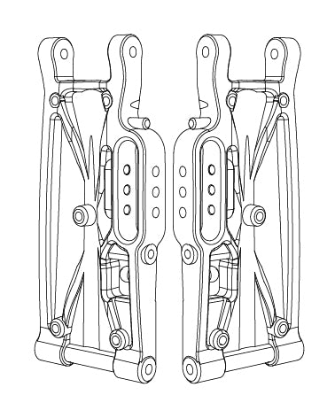 MJX HYPER GO Rear Lower Arm For 10210