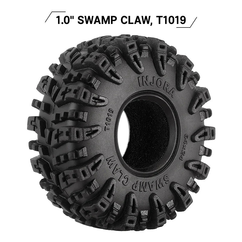 INJORA Swamp Claw 1.0" M/T Tires 64mmx24mm (4) - HeliDirect