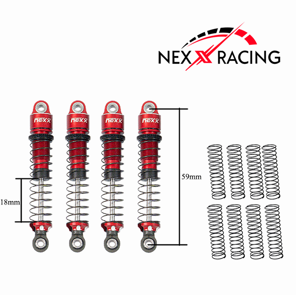 Nexx Racing 59mm Long Oil Shock (4pcs) for CR18P EVO/EVO PRO/ HPI