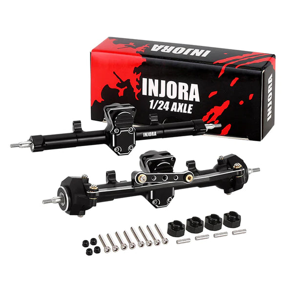 INJORA Messing Diff Achsgehäuse Für Axial SCX24 – 1/24 RC Crawler, Schwarz