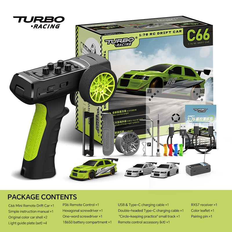 Turbo Racing C66 1:76 Scale RC Drift Car with GYRO RTR – HeliDirect Turbo Racing C66 1:76 Scale RC Drift Car with GYRO RTR – HeliDirect