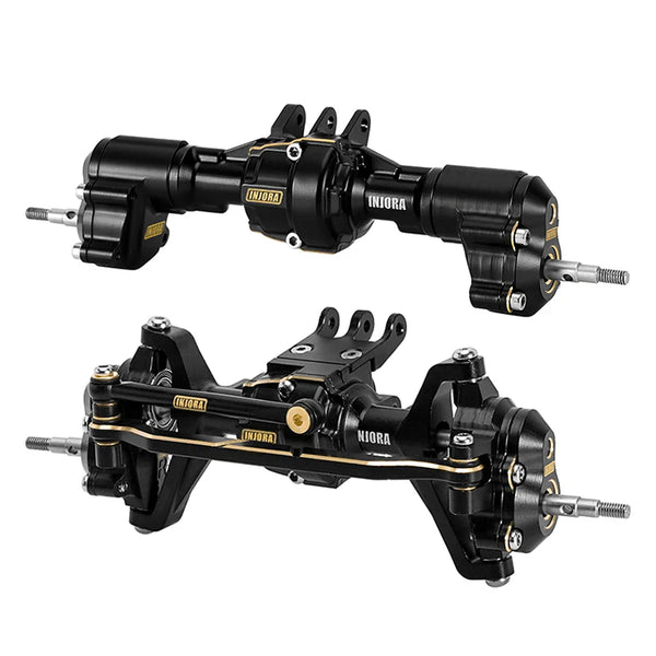INJORA Brass & Aluminum Complete Portal Front & Rear Axles for 1