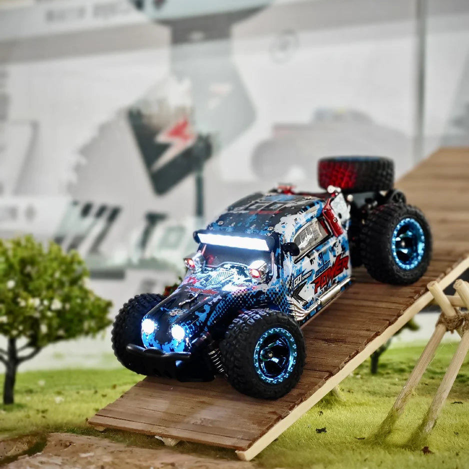 WLtoys 2.4G 4WD 1/28 30KM/H Brushed RC Off-Road Full Proportional Vehicle with LED Lights - HeliDirect