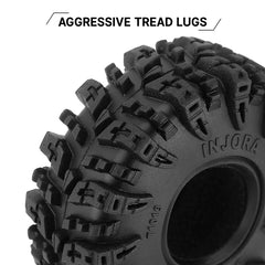 INJORA Swamp Claw 1.0" M/T Tires 64mmx24mm (4) - HeliDirect