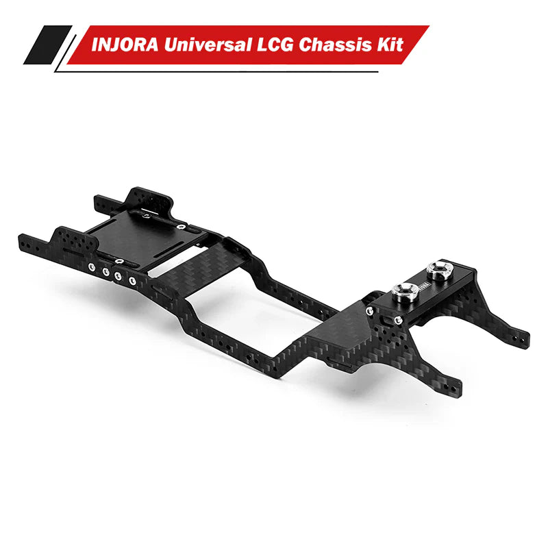 Levigo Rotaie del corredo del telaio LCG del metallo della fibra del carbonio di RC per Axial 1/24 SCX24 6x6, parti di aggiornamento del fascio Levigo Rotaie del corredo del telaio LCG del metallo della fibra del carbonio di RC per Axial 1/24 SCX24 6x6, parti di aggiornamento del fascio