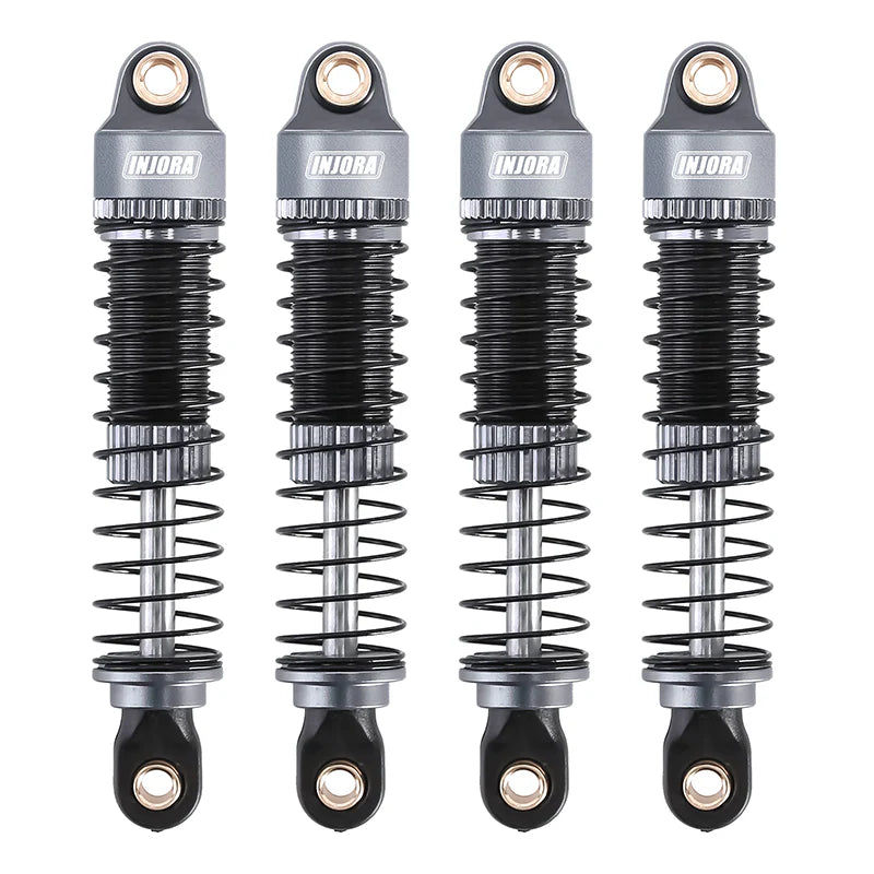 INJORA 53mm Threaded Oil Shocks For 1/18 Redcat Ascent18 - GREY - HeliDirect