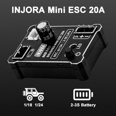 INJORA MB100 Brushed Mini ESC 20A For 1/24 1/18 RC Crawlers - HeliDirect