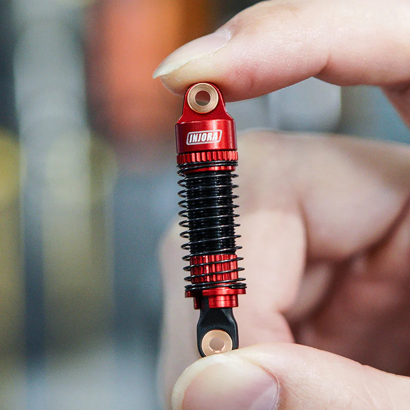 INJORA 53mm Threaded Oil Shocks For 1/18 Redcat Ascent18 - RED - HeliDirect
