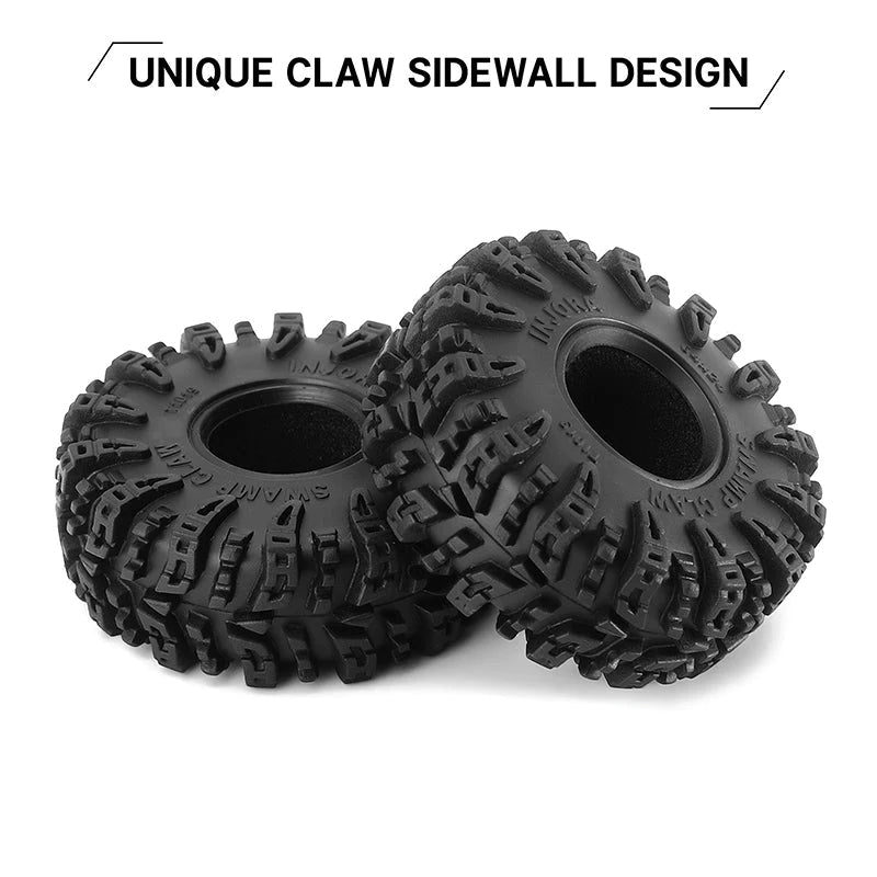 INJORA Swamp Claw 1.0" M/T Tires 64mmx24mm (4) - HeliDirect