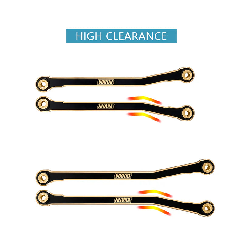 INJORA Black Brass High Clearance Chassis Links for 1/18 Redcat INJORA Black Brass High Clearance Chassis Links for 1/18 Redcat