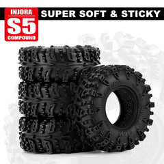 INJORA 0.7" 36*14mm Swamp Claw Tires for 1/30 SCX30