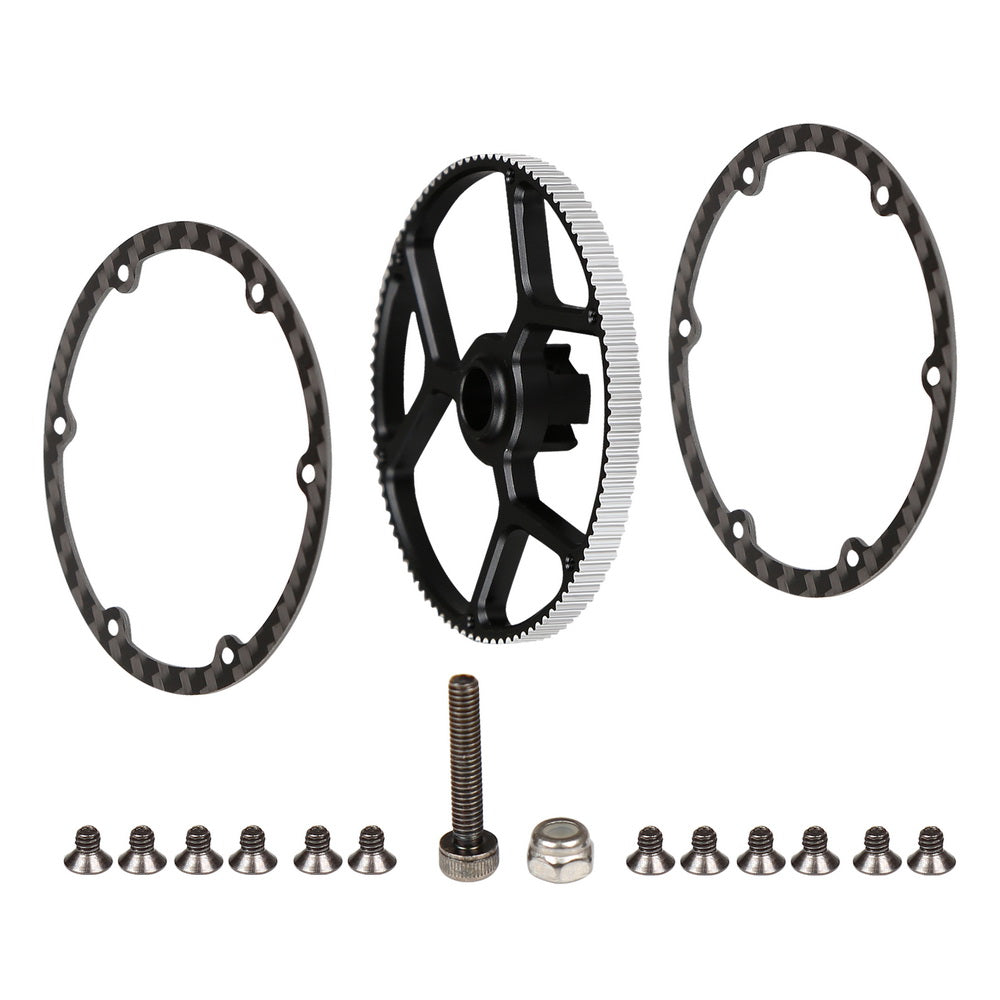 OMP M4 Helicopter Main Pulley 99T - Black - HeliDirect