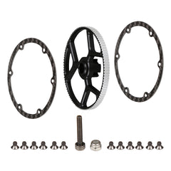 OMP M4 Helicopter Main Pulley 99T - Black - HeliDirect