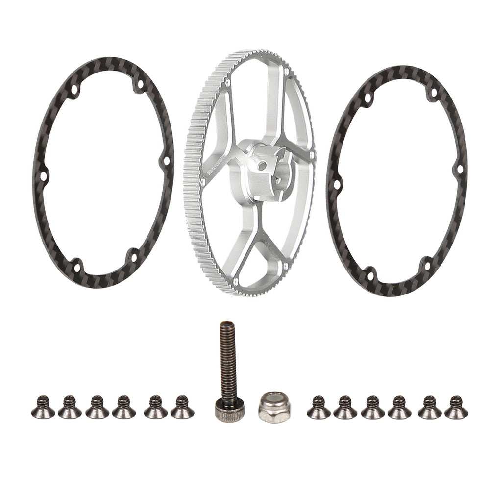 OMP M4 Helicopter Main Pulley 99T - Silver - HeliDirect