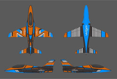 Boomerang Atom - Orange Blue - Boomerang RC Jets