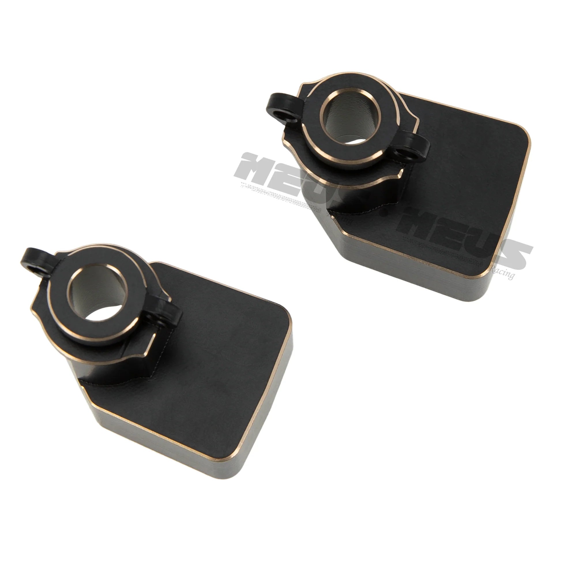 Meus Racing Brass Rear Axle Carriers For Axial 1/18 UTB18 - BLACK - HeliDirect