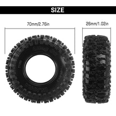 INJORA Cling On 1.3" Tires (4) (70*26mm) - HeliDirect