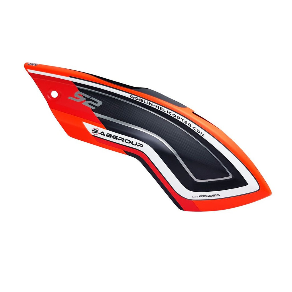 SAB Mini Genesis Carbon Fiber Canopy Matte Orange | HeliDirect
