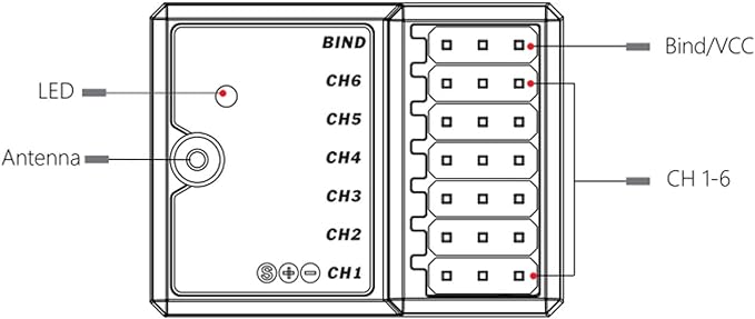 FlySky FS-BS6 6 CH Receiver - HeliDirect