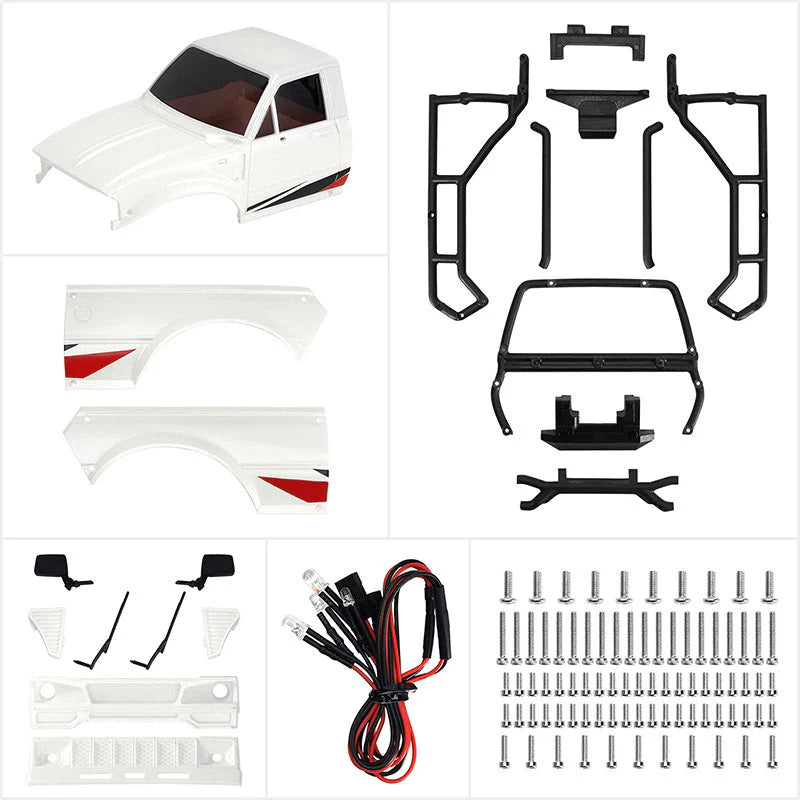 INJORA IR60 Pickup Hard Body with Bed Rack for 1/18 TRX4M Defender INJORA IR60 Pickup Hard Body with Bed Rack for 1/18 TRX4M Defender