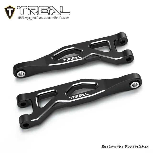 TREAL Aluminum 7075 CNC Machined Rear Upper Arms Set Upgrades for Arrma 1/18 GRANITE GROM - BLACK
