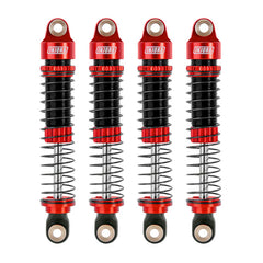 INJORA 59mm Long Threaded Oil Shocks For 1/18 Redcat Ascent18 - RED - HeliDirect