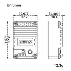 MEUS Racing ME25 25A Brushed Mini ESC for 1/24 SCX24 AX24 FCX24 1/18 TRX4M Ascent-18 RC Crawler