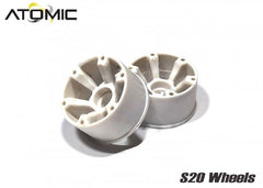 Atomic S20 RWD Wheel Wide +2 (White) - HeliDirect