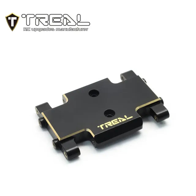 TREAL Brass Center Skid Plate CNC Machined Upgrdes Compatible with 1/24 Axial AX24 - HeliDirect