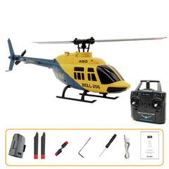 RC ERA A60 Bell-206 110-size Auto Stabilized Helicopter w/ Optical Flow Sensor and Upgraded Transmitter - RTF - Blue/Yellow