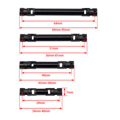 1 Pair Steel Drive Shafts For Axial SCX24 90081 1/24 RC Crawler Car - Front Rear Center, 64+32mm