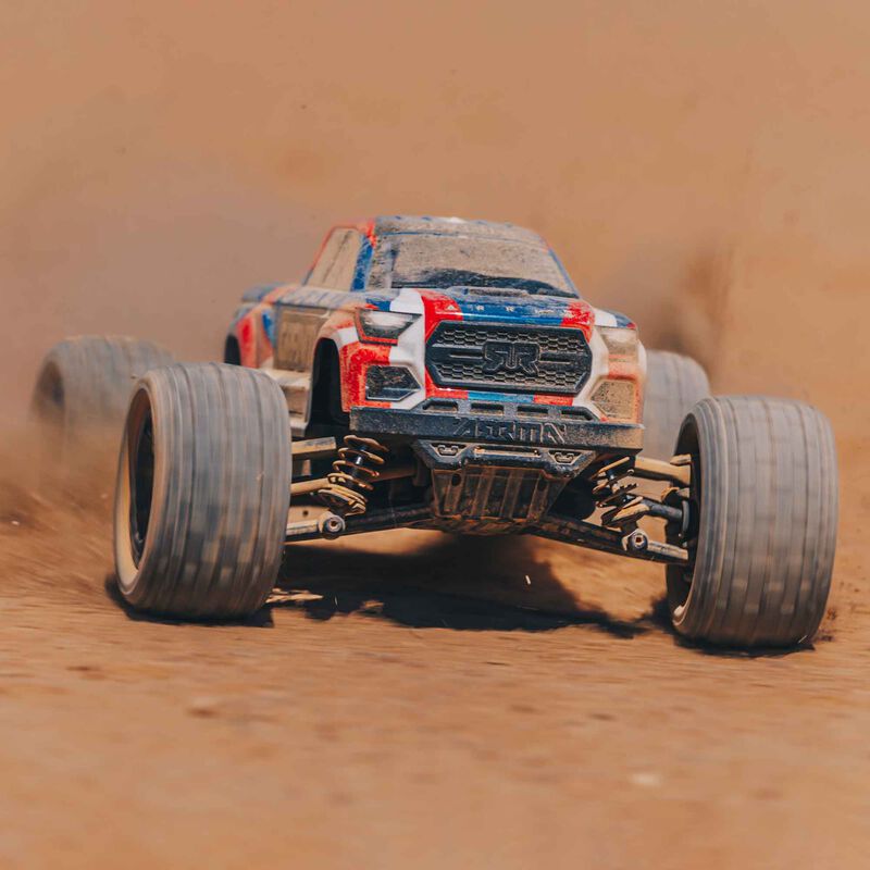 ARRMA 1/18 GRANITE GROM MEGA 380 Brushed 4X4 Monster Truck RTR with Battery & Charger - BLUE - HeliDirect