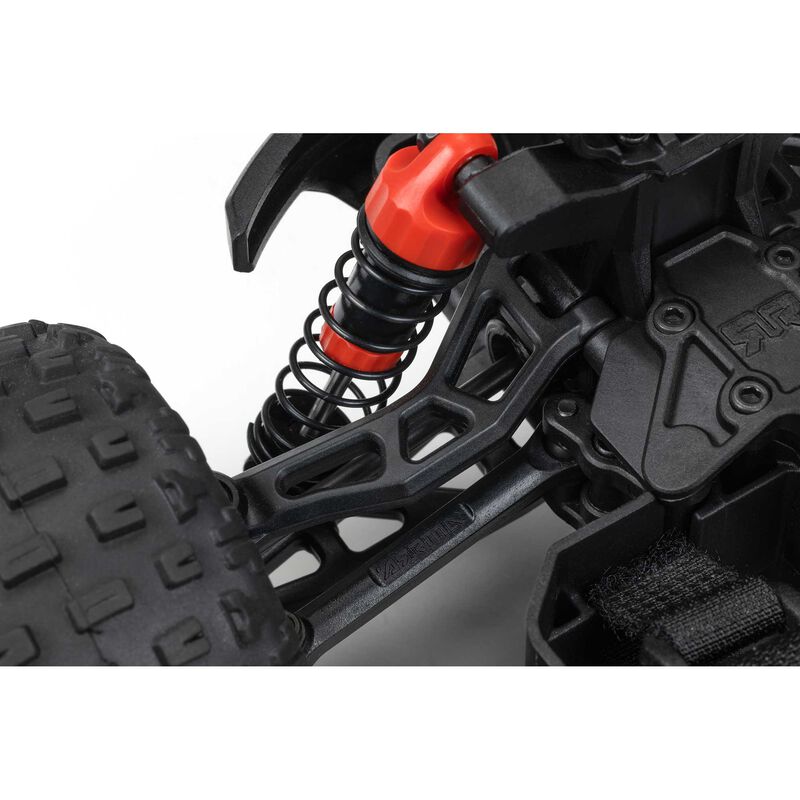 ARRMA 1/18 GRANITE GROM MEGA 380 Brushed 4X4 Monster Truck RTR with Battery & Charger - RED - HeliDirect
