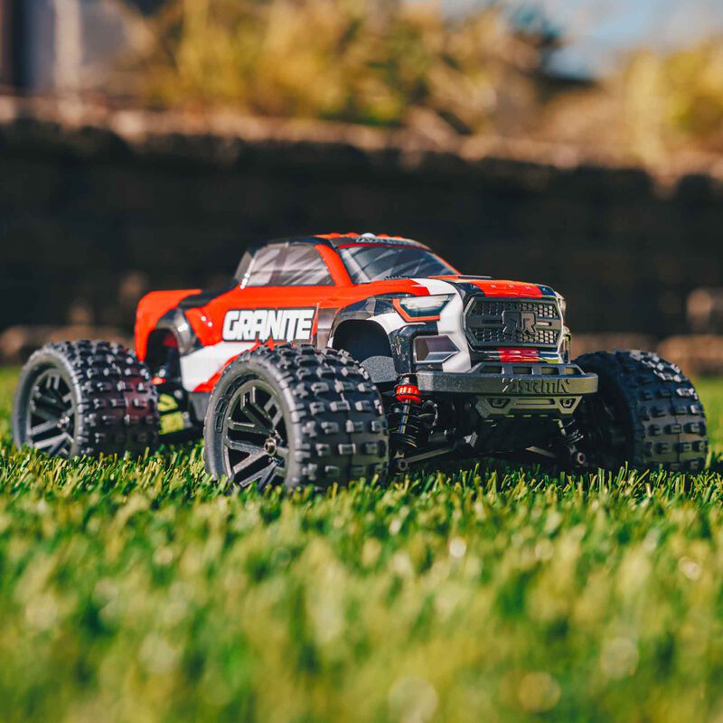 ARRMA 1/18 GRANITE GROM MEGA 380 Brushed 4X4 Monster Truck RTR with Battery & Charger - RED - HeliDirect