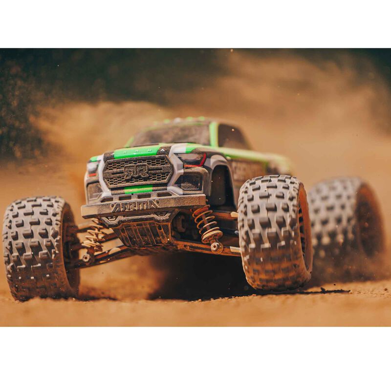 ARRMA 1/18 GRANITE GROM MEGA 380 Brushed 4X4 Monster Truck RTR with Battery & Charger - GREEN - HeliDirect