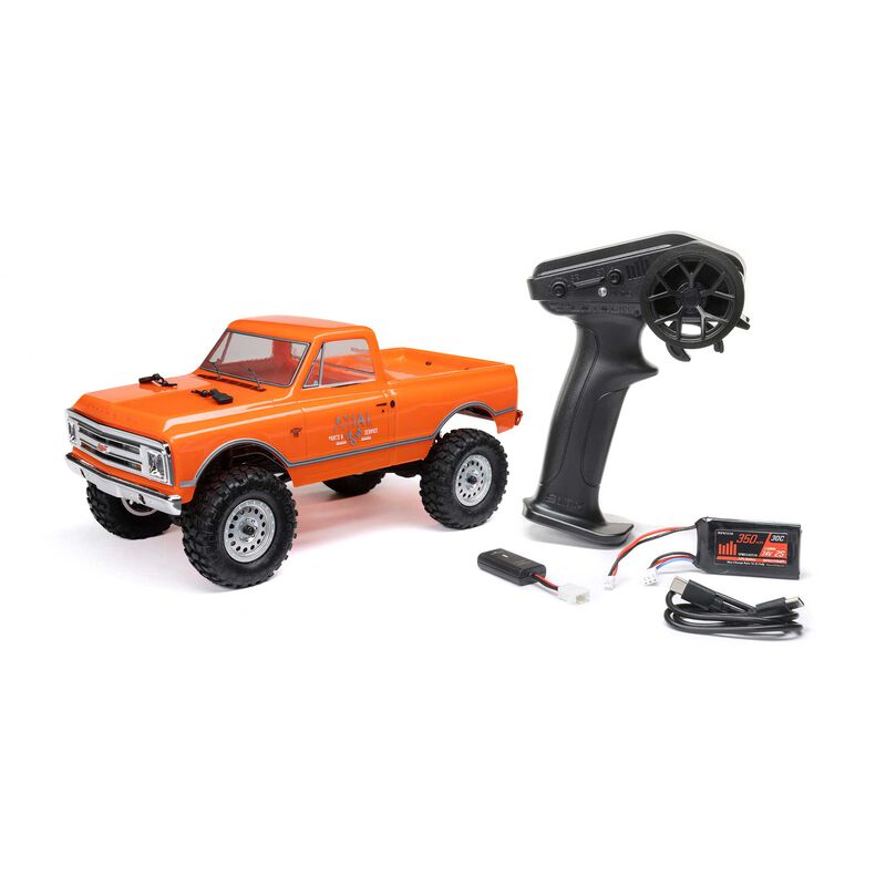 Axial 1/24 SCX24 1967 CHEVROLET C10 4WD BRUSHED TRUCK RTR - ORANGE - HeliDirect