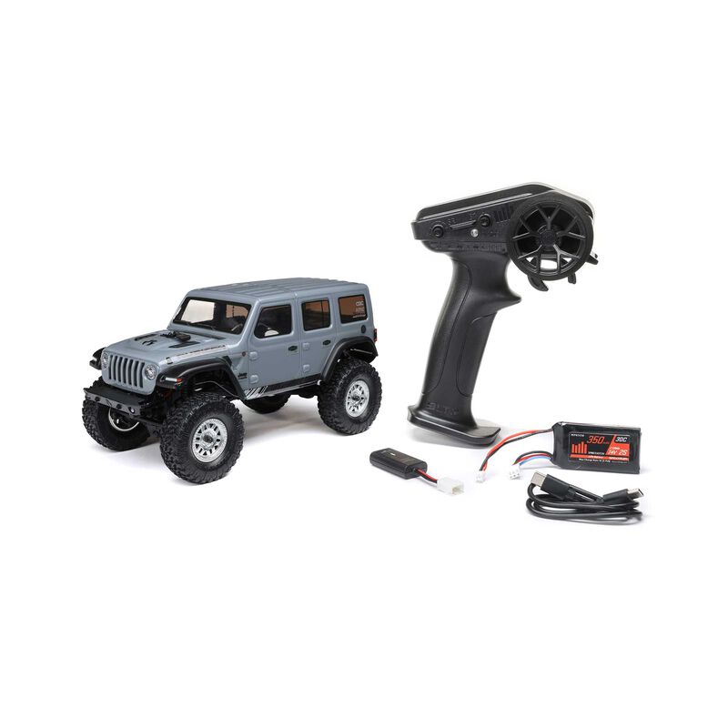 Axial 1/24 SCX24 Jeep Wrangler JLU 4X4 Rock Crawler Brushed RTR - Gray - HeliDirect