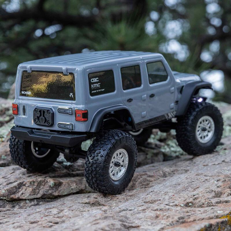 Axial 1/24 SCX24 Jeep Wrangler JLU 4X4 Rock Crawler Brushed RTR - Gray - HeliDirect