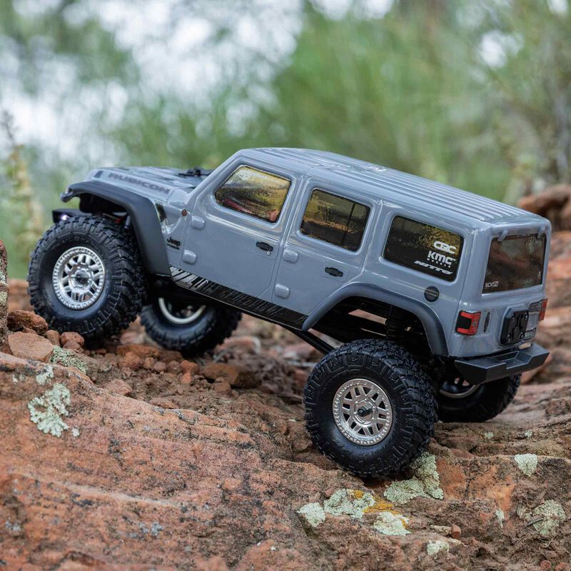 Axial 1/24 SCX24 Jeep Wrangler JLU 4X4 Rock Crawler Brushed RTR - Gray - HeliDirect